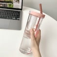 thumbnail image 3 of ASYTTY 700ml Mug, Plastic Tea Cup, Drinking Cup With Straw Lid And Lid, 1 Set, Drinking Cup, Leak-Proof Water Cup, Bpa-Free Smoothie Cup, Suitable For Coffee And Fruit Tea Pink, 3 of 8