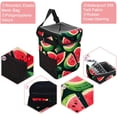 thumbnail image 2 of Watermelon Mini Trash Can Car Garbage Can Car Trash Can - Foldable with Lid, Leak-Proof, Hanging Storage Bag, 2 of 6