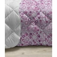 thumbnail image 3 of Geometric Down Alternative Comforter, Retro Triangle Pattern Geometric Art Mosaic Rain Drops on Polka Dots Print, Microfiber Quilt for All Season, 5 Sizes, Purple Grey Pink, by Ambesonne, 3 of 3