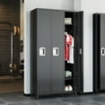 thumbnail image 6 of Ataucjin  Metal Lockers with 3 Doors, Metal Lockers for Employees with 9 Hooks and 3 Shelves, 72 Inch Tall Steel Storage Cabinet Locker for Home Office Gym School, 6 of 9