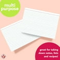 thumbnail image 4 of 5" x 8" Ruled Index Cards, Thick and Heavyweight White 80lb (216 GSM) Cover Stock | Great for Notes, Lists, Schedules | 100 Cards per Pack, 4 of 4
