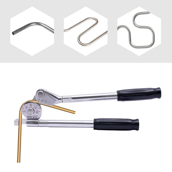5/16" Tube Bender 0-180º for Copper, Aluminum & Steel Pipes, Lightweight
