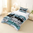 thumbnail image 2 of Erosebridal Rustic Cabin Camper Twin Comforter Sets,Camping Adventure Theme Bedding Set For Kids Boys,Reversible,2-Piece, 2 of 7