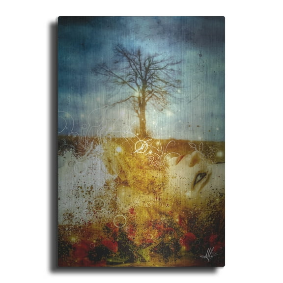 Luxe Metal Art 'The Maysong' by Mario Sanchez Nevado, Metal Wall Art, 16"x24"