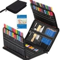 thumbnail image 1 of Mistaha Professional Drawing Set with 145 Colored Pencils and Sketching Tools - Complete Art Supplies Kit for Teens and Artists, 1 of 7