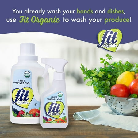 FIT Organic: Fruit & Vegetable Wash Soaker, 32 oz Bottle