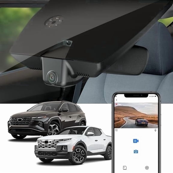 Fitcamx 4K Dash Cam for Hyundai Santa Cruz & Tucson 2022-2026 (N9000), OEM Look WiFi, Plug & Play, Night Vision, Loop Recording, 64GB