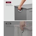 thumbnail image 2 of 29.9'' Storage Bench with 2 Safety Hinges, Entryway Shoe Bench for Home Organization, Gray, 2 of 7