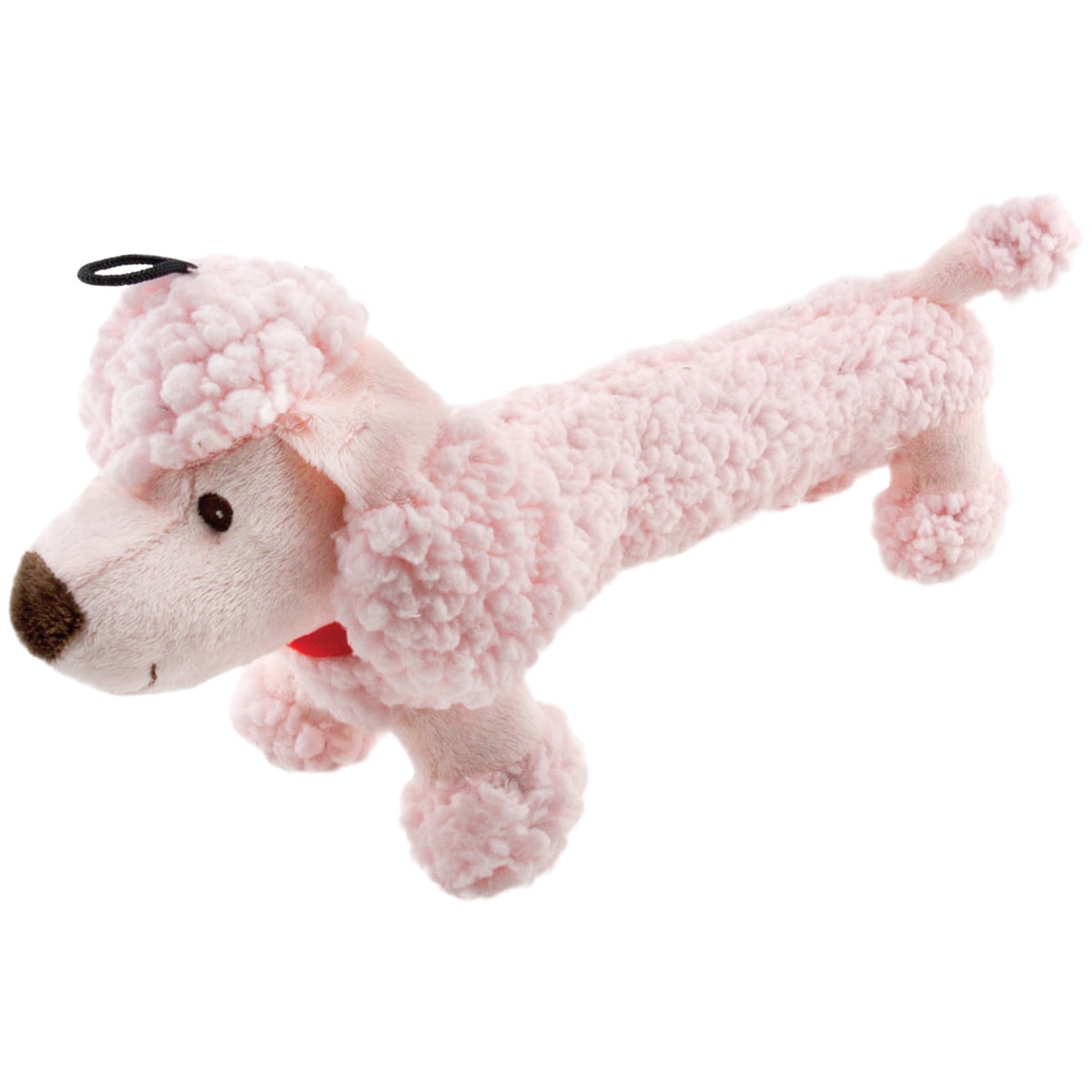 FetchAPal With Squeaker Plush Poodle Dog Toy