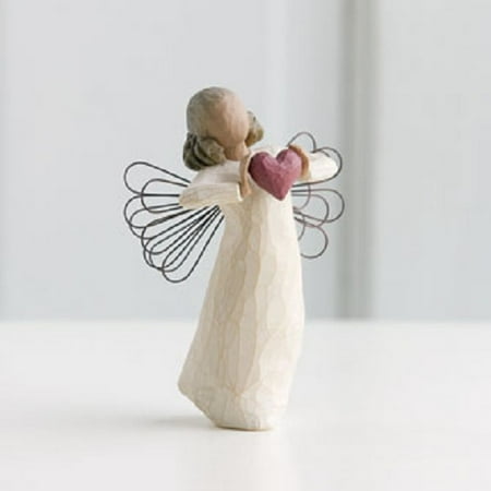 Baptism Angel Figurine - Willow Tree With Love Angel with Heart Figurine Susan Lordi 26182 You Are Loved