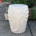 thumbnail image 2 of International Caravan Wild Elephant Drum Ceramic Garden Stool, 2 of 2