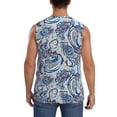 thumbnail image 4 of Balery Paisley Floral Branches Camisetas sin mangas para hombre, absorbe la humedad y protege contra el mal olor.-Medium, 4 of 7