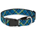 thumbnail image 1 of Buckle-Down Plaid Black Red Martingale Dog Collar, 1 of 1