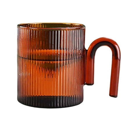 

Sukalun Vintage Ripple Glasses | Glass Mug With Colored Handle | Safe Transparent Coffee Cups Glass Clear Glass Coffee Mugs Perfect For Latte Mocha Cappuccino Tea And Juice