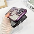 thumbnail image 5 of Case for iPhone 15 Pro Max Case for Women [Compatible with MagSafe] Full Camera Protection Plating Luxury Glitter Bling Soft TPU Shockproof Protective Cover for 15 Pro Max - Black, 5 of 6