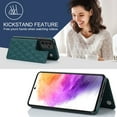 thumbnail image 4 of ELEHOLD Wallet Case for Samsung Galaxy A53 5G,RFID Blocking Card Holders Luxury Argyle Pattern Leather Case Kickstand Magnetic Button Slim Lightweight Shockproof Purse Case,Darkgreen, 4 of 8
