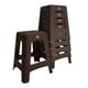 thumbnail image 1 of Kit 6 Bancos de Plástico La Ardilla  para Exterior e Interior Tipo Rattan (Chocolate), 1 of 4