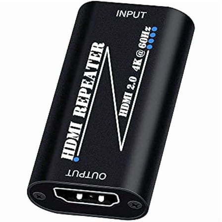 HDMI Extender Amplifier Signal Booster Repeater - 4K@60Hz 80FT / 1080P 145FT Extender, HDMI Extender Female to Female Plug & Play, for Gaming/VR/Home Theater (No Power Required)