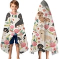 thumbnail image 3 of Dachshund and Flower Hooded Bath Towel，60"x35" for Ages 3 To 12 Kids, Quick Dry Lightweight Soft Microfiber Hood Beach Towel Cover Up for Kids, 3 of 7
