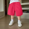 thumbnail image 5 of Akiihool Soccer Shorts Boys Toddler Kid Boy Summer Solid Color Athletic Shorts Quick Dry Soccer Shorts(Hot Pink,5-6 Years), 5 of 6