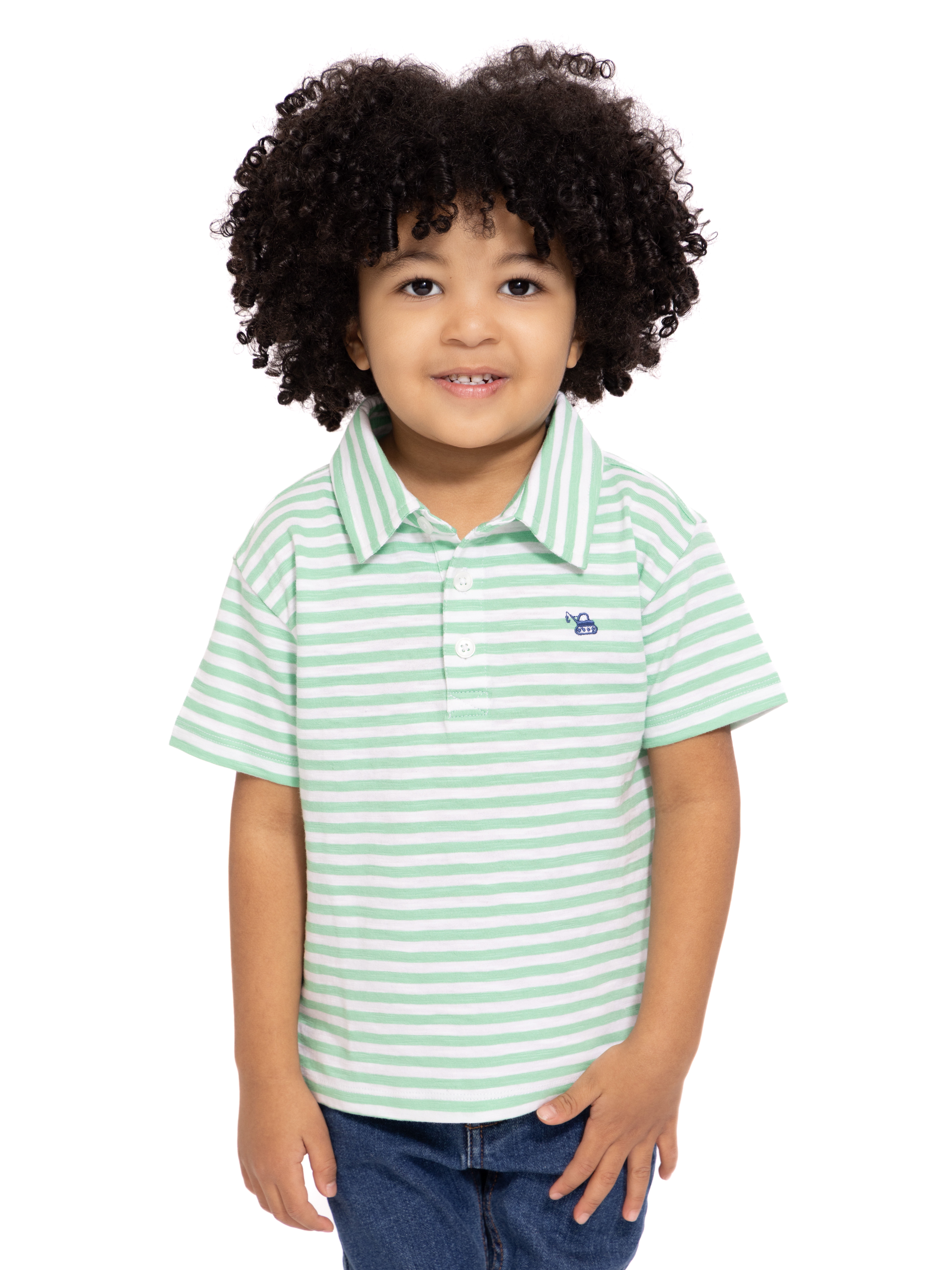 Wonder Nation Toddler Boys Striped Polo Shirt with Short Sleeves, Sizes 12M-5T