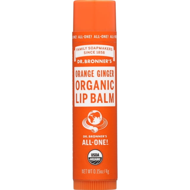 Bálsamo labial orgánico de naranja y jengibre Dr. Bronner's 4 g