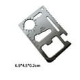 thumbnail image 2 of Multi-Purpose 11-in-1 Stainless Steel Survival Cutter Tool Outdoor card Pocket Travel Camping Climing Emergency Card Pocket Cutter, 2 of 7