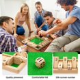 thumbnail image 3 of Tablero Shut The Box Game Ropoda de madera de 4 caras, 30 cm con 8 dados, 3 of 7