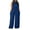 Navy, variant on Women Casualwide Leg Jumpsuit with Pockets Sexy Halter Solid Rompers Loose Summer formal Jumpsuit Summer Clothes for Women