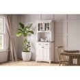 thumbnail image 3 of Pemberly Row Buffet en Acier avec Serveur et Panneau à 2 Portes Blanc, 3 of 6