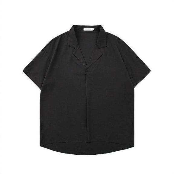 Bcfgryg Summer Men's Thin Casual Loose Large Size Pullover Short Sleeved Shirt Men's Slim Fit Dress Shirts