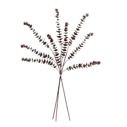 Better Homes and Gardens Artificial Indoor Spiral Eucalyptus Floral Bundle Burgundy