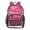 Pink-bow Print, variant on Large Clear PVC Backpack Heavy Duty See Through Backpack for Adults Work Travel, Neon Rainbow Roses Printed 12L