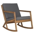 thumbnail image 3 of SAFAVIEH Vernon Outdoor Patio Rocking Chair, Natural/Gray, 3 of 7