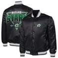 thumbnail image 3 of Men's Starter Black Dallas Stars Triangle Satin Varsity Full-Snap Jacket, 3 of 3