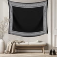 thumbnail image 5 of Black Geometric Tapestry for Bedroom Wall Hanging Tapestry, Country Farm Traditional Chinese Tile Ceiling Backdrop Tapestries Poster Blanket Wall Decor for Teens Room Living Room Dorm 39" x 59", 5 of 8