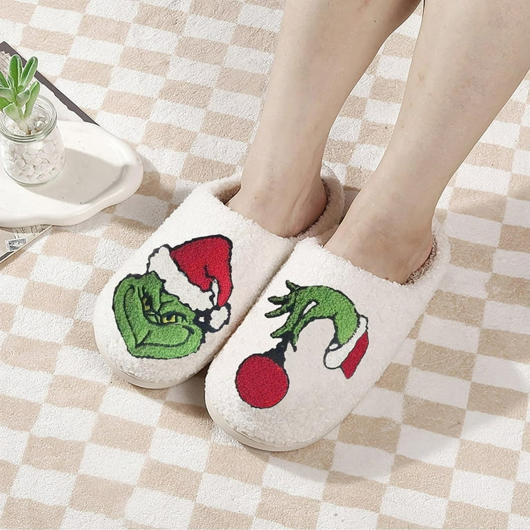 Funny christmas slippers best sale