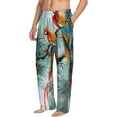 thumbnail image 6 of Hirioo Colorful Birds Pine Branch for Men's PJ Pajama Pants Sleep Pants Men's Home Trousers with Pockets,S-3XL-Large, 6 of 6