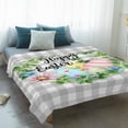 thumbnail image 4 of Easter Blanket Soft Cozy Warm Throw Blanket for Couch, Plush Fuzzy Flannel Fleece Blankets for Sofa, Spring Colorful Eggs Flower Leaf Grey Plaid Checkered Bed Blankets Gifts for Men, 40"x50", 4 of 9