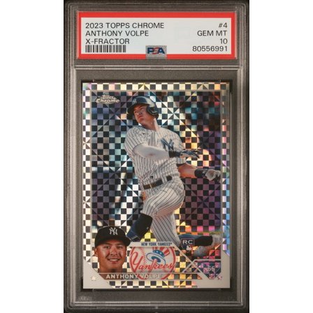 Anthony Volpe Yankees 2023 Topps Chrome X Fractor Rookie Card PSA 10 Gem Mint