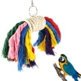 thumbnail image 1 of Flmtop Parrot Colorful Cotton Rope Pet Bird Chew Climb Biting Hanging Toy Cage Decor Random Color, 1 of 5