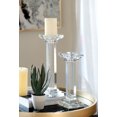 thumbnail image 3 of Crystal Glass Candlestick Holders for 1"-2" Taper Candles and 4" Pillar Candles, Decorative Candlestick Holder for Home Decor, Wedding, Dinning, Party, Table Centerpieces (Medium,D4 x H11), 3 of 8