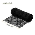 thumbnail image 2 of Uxcell 5.9 inch Wide Polyester Floral Pattern Lace Trim Ribbon for Sewing Making Black 5 Yard, 2 of 7