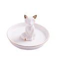 thumbnail image 1 of Bearachild Soporte de exhibición de joyería Cerámica Moda Animal Hogar Dormitorio Pendientes Reloj Anillos Collar Mostrar Bandeja Placa Estante Cocina y Comedor Blanco Bearachild HA072014-01, 1 of 6