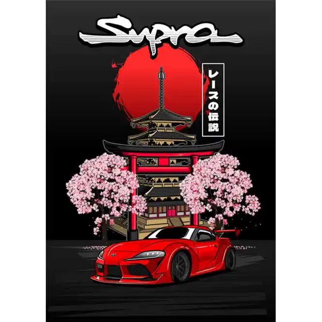 JDM F1 póster de decoración de coche, arte de pared GTR Mini Neon Vaporwave outun Home Motorsport, decoración de sala de carreras, carteles de lienzo estéticos