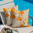 thumbnail image 2 of Throw Pillow Covers, Orange Yellow Pumpkin Fall Decorative Throw Pillow Covers 20x20 Inch, Rustic Maple Leaf Thanksgiving Square Linen Pillow Cases for Couch/Living Room/Sofa, 2 of 9