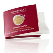 Connoisseurs Jewelry Cleaning Wipes, Gold & Silver, 25 Count