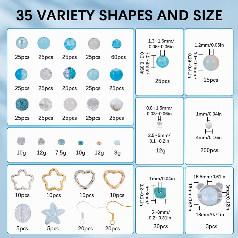 DIY Dangle Earring Making Kits including Acrylic Pearl Glass Beads Seed Beads Gemstone Chip Beads CCB Plastic Bead Frames