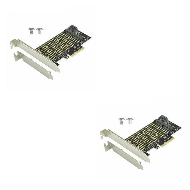 Decodeary Add On Cards PCIE to M2/M .2 Adapter SATA M .2 SSD PCIE Adapter NVME/M2 PCIE Adapter SSD M2 to SATA PCI -E Card M Key +B Key 2Set