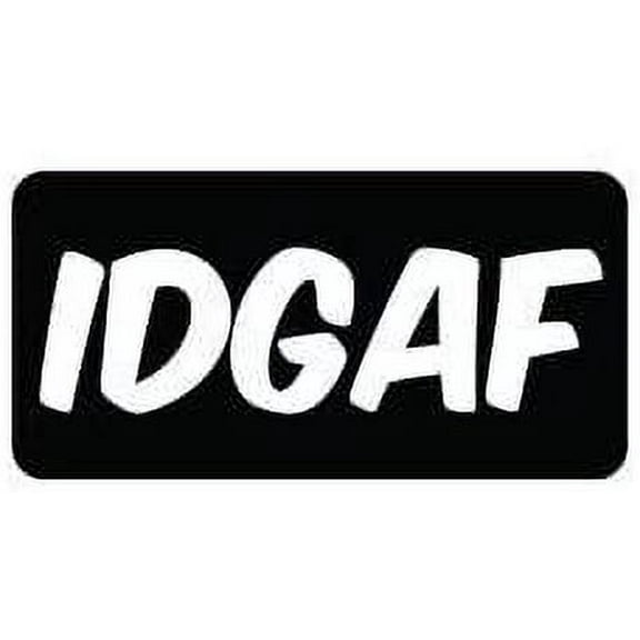 Pair of IDGAF funny hard hat/helmet vinyl decal sticker